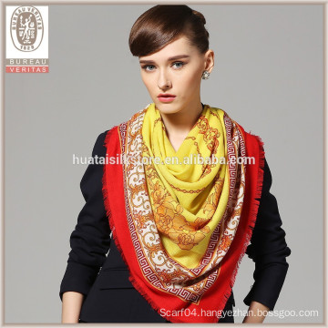 Wholesale winter scarf 130x130cm handmade wool shawl 100% wool scarf